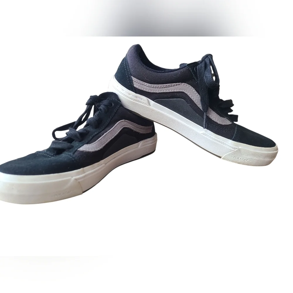Vans Pop Cush BMX Black + White Suede And Canvas Sneakers Size W6 Or M 5.5 EU 37